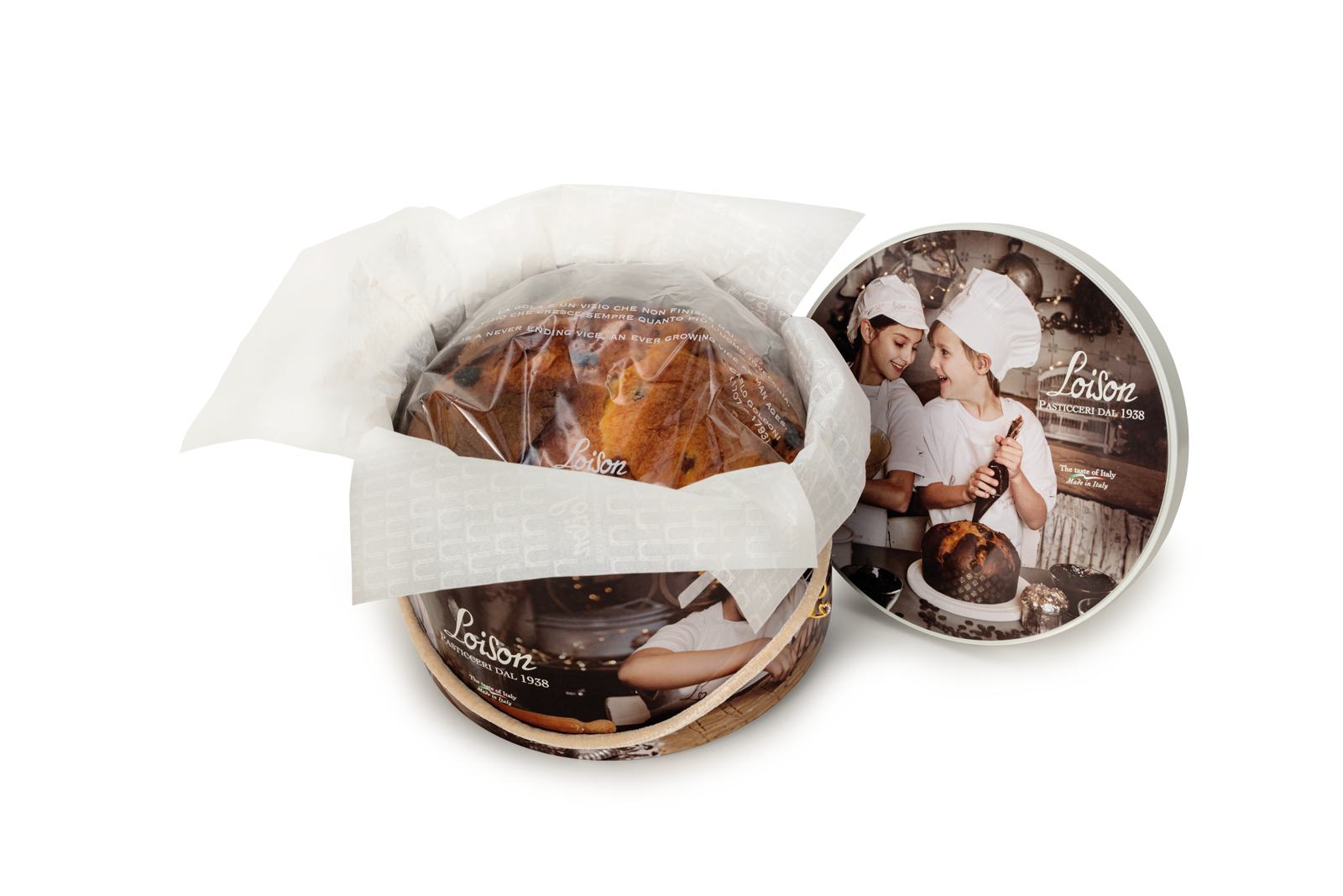 Traditional Panettone in a tin Loison