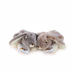 Mini Colomba Easter cakes in rabbit plush toys