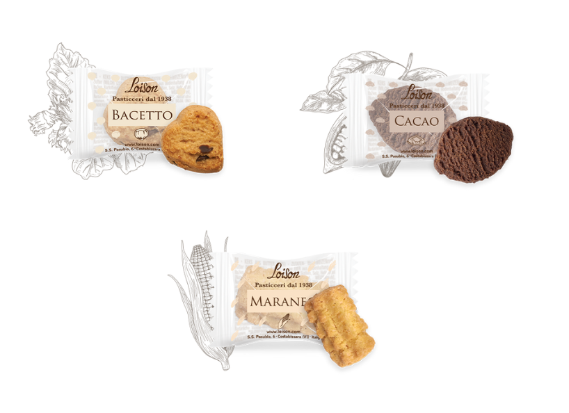 Biscuits Bacetto, Cacao, Maraneo – 120g -pochettes