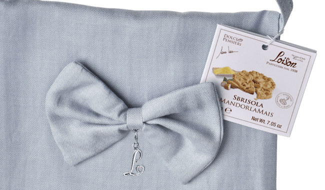 Sbrisola with “Marano” cornflour and almonds in Fabric Handbag 200g