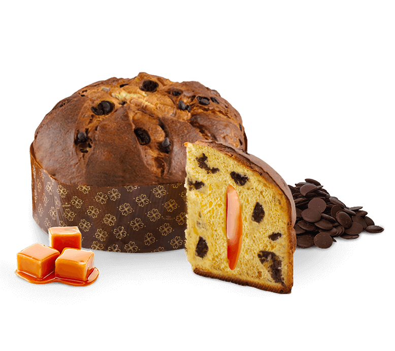 Panettone Nerosale with Chocolate & Salted Caramel 750g