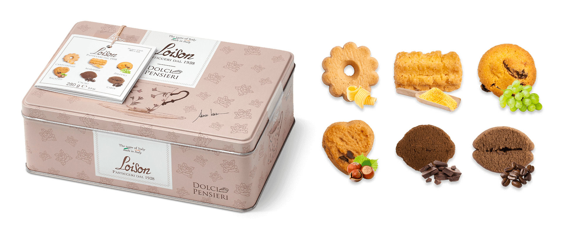 Assorted Italian Biscuits In Tin Box Buy Online Loison Shop 
