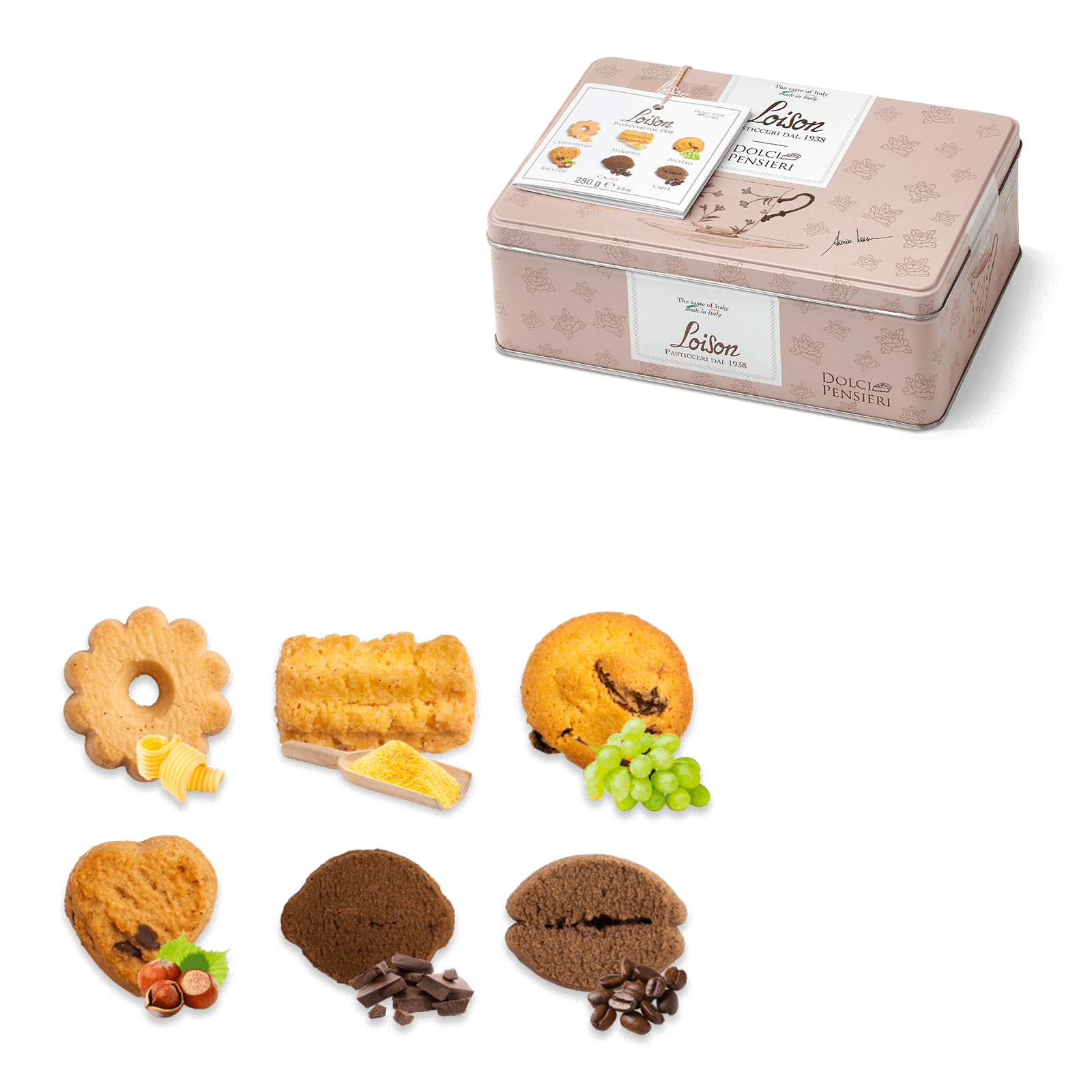 Assorted Italian Biscuits In Tin Box Buy Online Loison Shop 