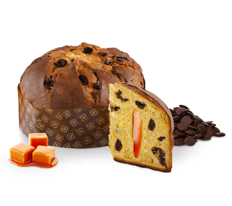 Panettone Nerosale with Chocolate & Salted Caramel 750g